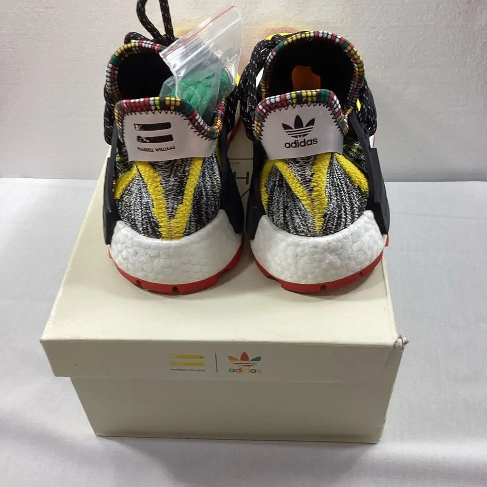 Adidas NMD Hu‎ Pharrell Solar Pack Red White Black Yellow Men's Sz 6 SKU # 3017